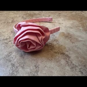 Baby/little girls pink flower headband
